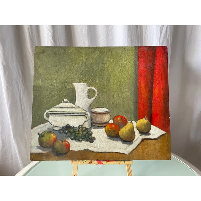 Clairet, Still Life, 1970s, Oil on Masonite For Sale - Image 10 of 10