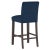 Spritely Home Chelsea Bar Stool in Ink Classic Velvet For Sale - Image 4 of 8