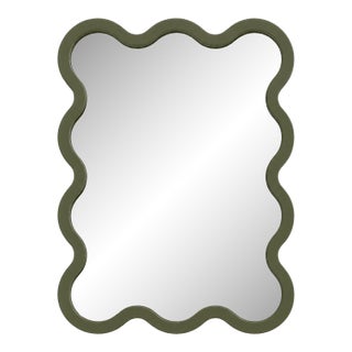 Entryway Modern Rectangular Wavy Mirror - Hvyli 10 by Oitoproducts For Sale
