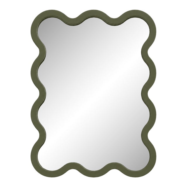 Entryway Modern Rectangular Wavy Mirror - Hvyli 10 by Oitoproducts For Sale