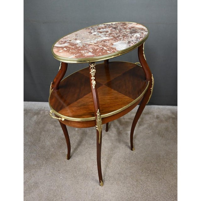 Louis XV Style Mahogany Veneer Tea Table, Early 20th Century For Sale - Image 10 of 18