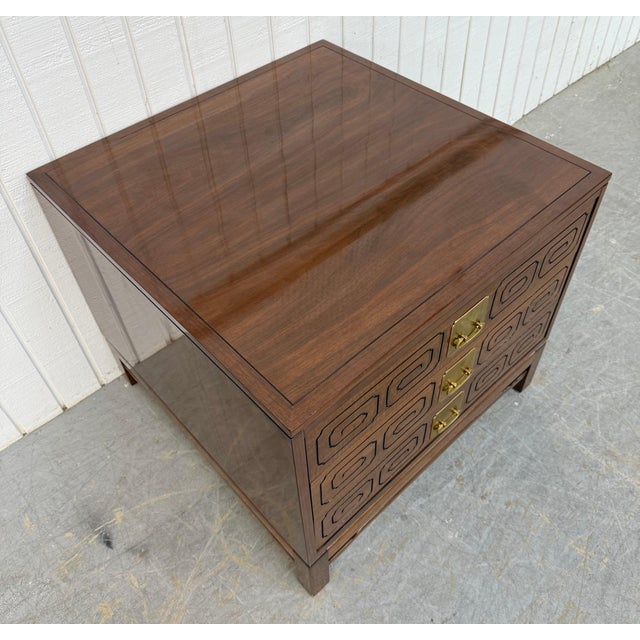 John Widdicomb Vintage John Widdicomb Campaign Walnut Chest For Sale - Image 4 of 8