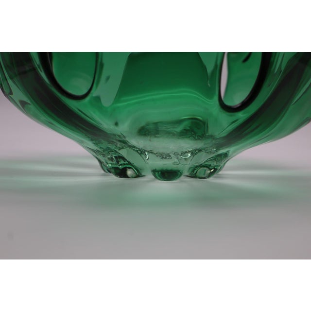 1960s Vintage Murano Glass Green Bowl, 1960s For Sale - Image 5 of 6