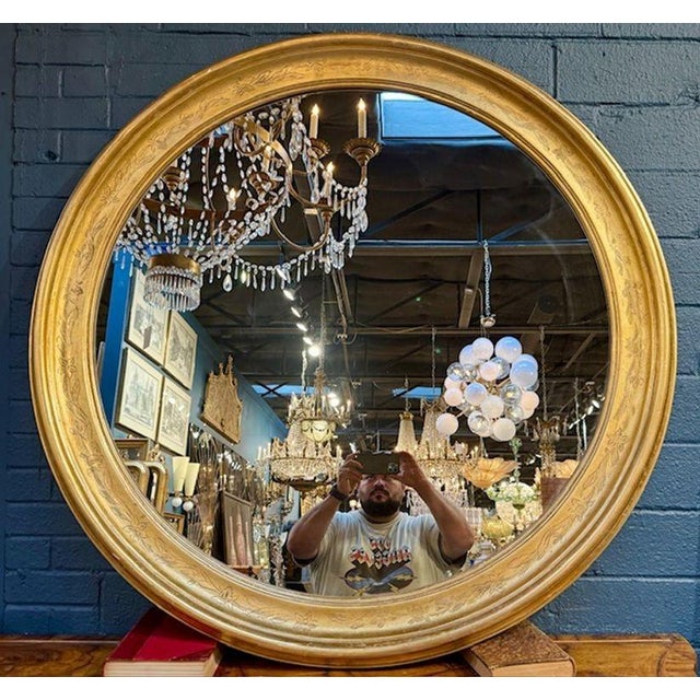Nice Pair of Italian Made Giltwood Louis Philippe Style Mirrors For Sale In Dallas - Image 6 of 6