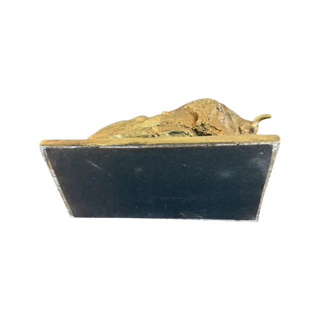 Austin Productions Bull Sculpture, 1968 — Brutalist Mid-Century Modern, Gold Finish For Sale - Image 12 of 12