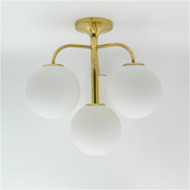 Brass Ceiling Light by E. R. Nele for Temde, Switzerland For Sale - Image 9 of 11