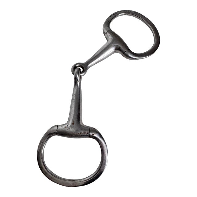 Vintage Equestrian Silver Hinged Snaffle Hit For Sale