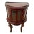 1950s China Cabinet Demilune Half Moon Shape Curio Display, Lighted, Beveled Glass 1a For Sale