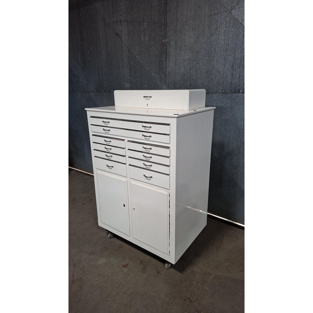 Industrial Dental Cabinet on Wheels For Sale - Image 3 of 12