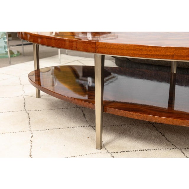 Italian Vintage Greg Sheres Italian Mahogany Verite Collection Cocktail Coffee Table For Sale - Image 3 of 6