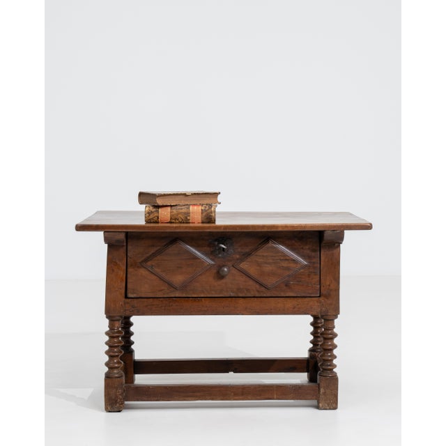 19th Century Spanish Colonial Side Table With Single Drawer For Sale - Image 12 of 17