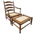 Late 20th Century Custom-Made Country French Ladderback Armchair and Ottoman Set by Calico Corners For Sale - Image 11 of 18