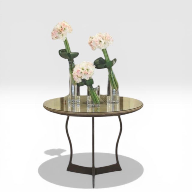 Promemoria Erasmo Shagreen and Bronze Center Table For Sale - Image 9 of 11