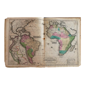 1831 Woodbridge Map of South America and Africa