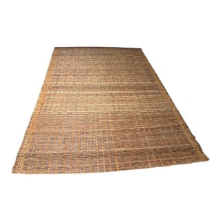 Andrianna Shamaris Handwoven and Bamboo Bark Mat For Sale
