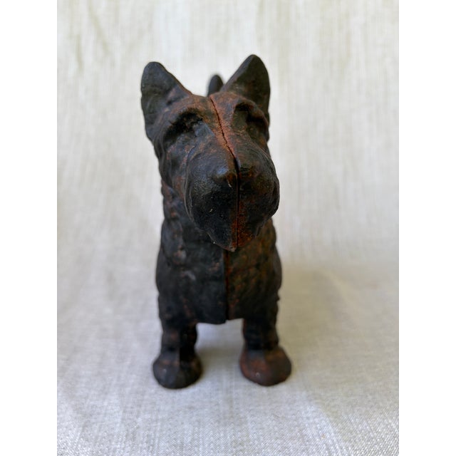 Metal Antique Hubley Cast Iron Scottie Terrier Door Stop For Sale - Image 7 of 15