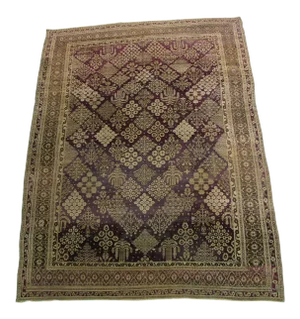 1900s Antique Indian Agra Rug - 12'0'' X 8'9''
