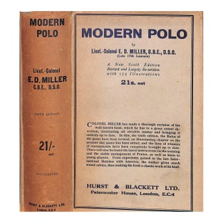 "Modern Polo" 1929 Lieut. Colonel E. D. Miller, c.b.e., d.s.o For Sale