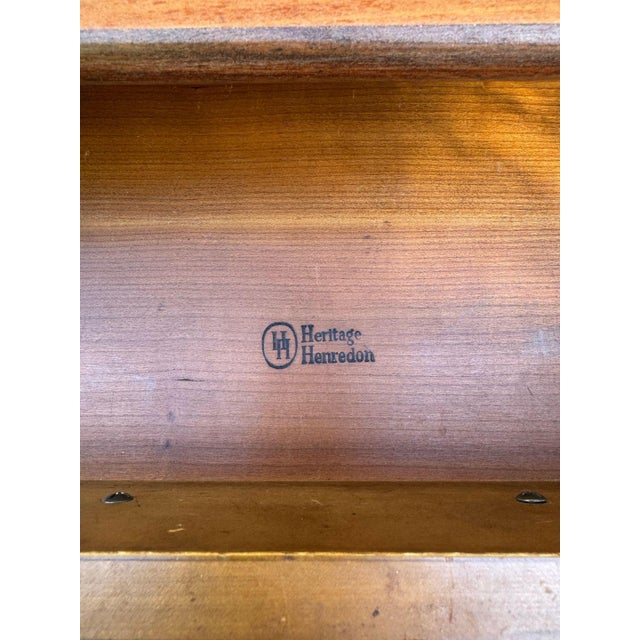 1960's Mid-Century Modern Walnut Wood Storage Cabinet by Henredon For Sale - Image 10 of 10