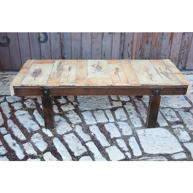 Vintage Coffee Table in Les Herbiers by Roger Capron, 1960s For Sale - Image 3 of 11