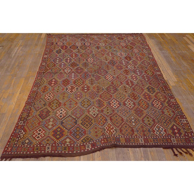 Early 20th Century Caucasian Verneh Flat-Weave ( 5'8" x 8' - 173 x 244 ) Antique Caucasian - Verneh Caucasian Flat Weave...
