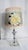Art Deco Vintage Glass Ball Lamp + Shabby Chic Shade For Sale - Image 3 of 15