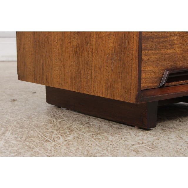Pair of Drexel Perspective Walnut Nightstands For Sale - Image 10 of 16