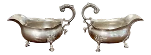 George III Silver Sauce Boats, 1759, Set of 2