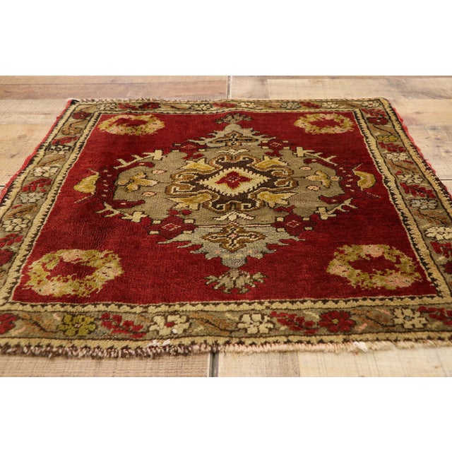 Textile Vintage Turkish Yastik Rug - 02'03 X 02'06 For Sale - Image 7 of 8