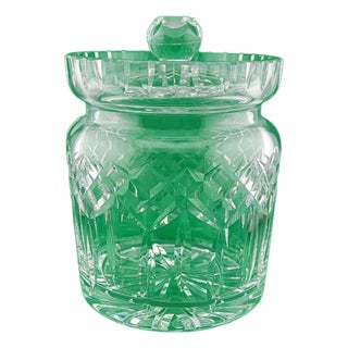 Vintage Waterford Crystal Lismore Lidded Biscuit Barrel Jar Canister Ireland For Sale