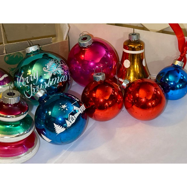Vintage Shiny Brite Christmas Ornaments - Set of 14 For Sale - Image 11 of 13