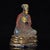 Vintage Chinese Painted Gilt Liuli Zhuge Liang Seated Scholar Statue, Chinoiserie Decor Sculpture For Sale - Image 4 of 9