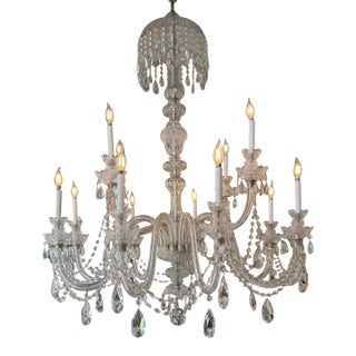 Huge Irish Crystal Louis XVI Style Chandelier For Sale