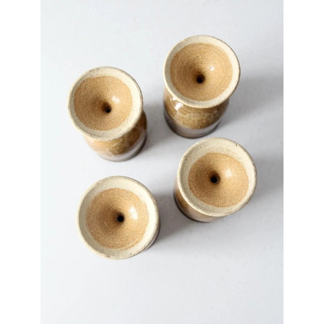 Vintage Studio Pottery Chalices Set of 4 For Sale - Image 9 of 11