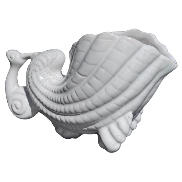 Contemporary Made in Portugal Snail Motif Petite Escargot Planter Cache Pot For Sale - Image 3 of 11