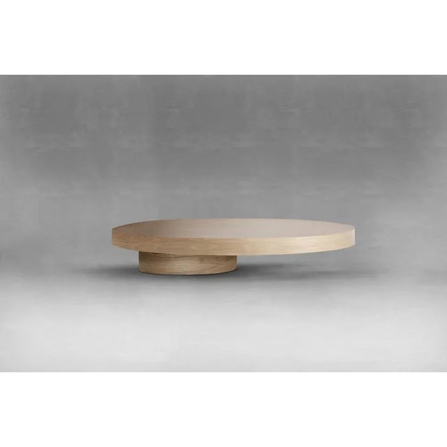 Contemporary Oak Collector Bassa Center Table For Sale - Image 3 of 4