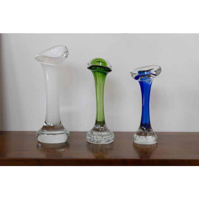 Swedish Bone Glass Vases by Bo Borgström for Aseda, 1960s, Set of 3 For Sale - Image 18 of 18