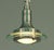 Modern 1970s Modern Hanging "Saturn" Light, Thick Glass Disc, Nickel Hardware For Sale - Image 3 of 3