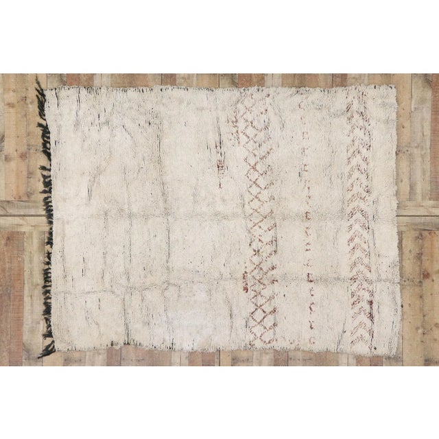 Mid 20th Century Mid 20th Century Vintage Moroccan Rug 05'06 X 07'02 For Sale - Image 9 of 9