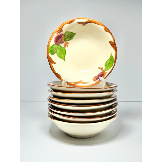 Franciscan “Apple” Set of 8 Coupe Cereal Bowls 6” Good vintage condition. No chips, cracks, or fleabites. Length 5 7/8”...
