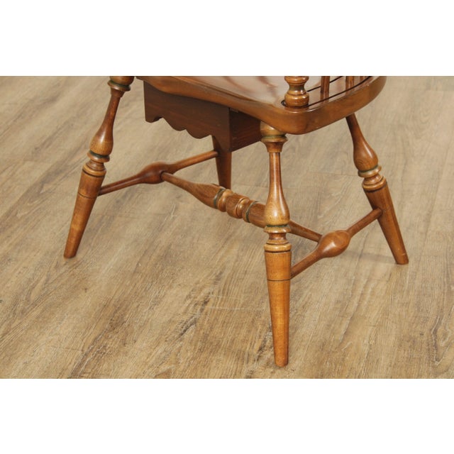 1970s Frederick Duckloe & Bros Windsor Style Writing Armchair For Sale - Image 9 of 13