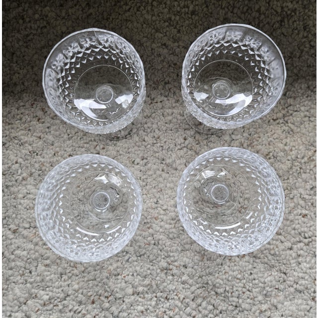 Stemmed glasses, 6 inches tall 4 inches diameter 4 glasses total