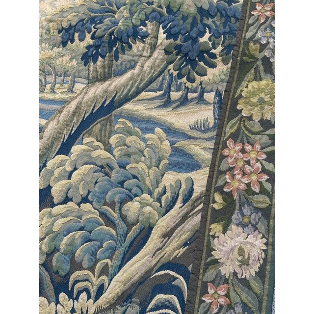 Mid-Century French Jacquard Halluin Tapestry with Verdure Mallard in the style of Aubusson, 1960s For Sale - Image 17 of 18