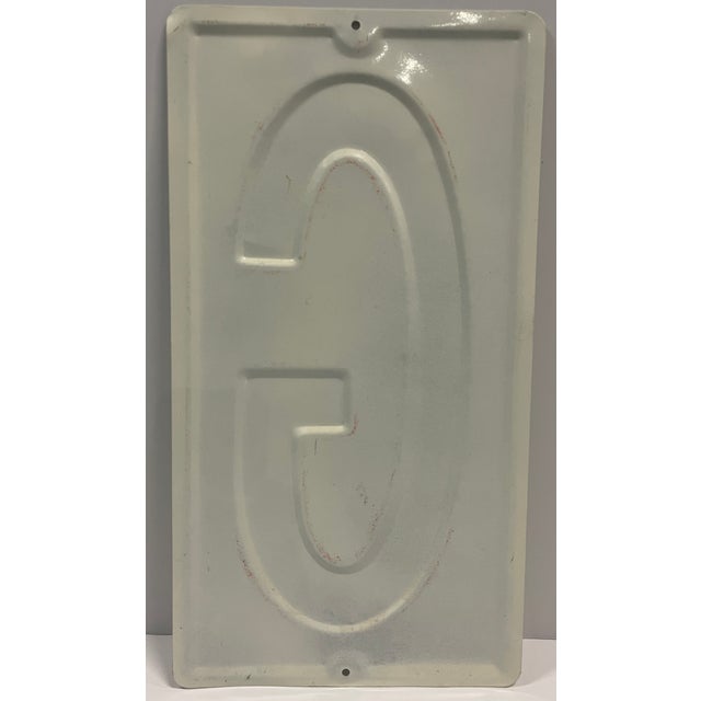 Mid-Century Modern Mid Century Enamel Letter G For Sale - Image 3 of 3