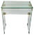 French Glass & Bronze Console Table, 1960s For Sale