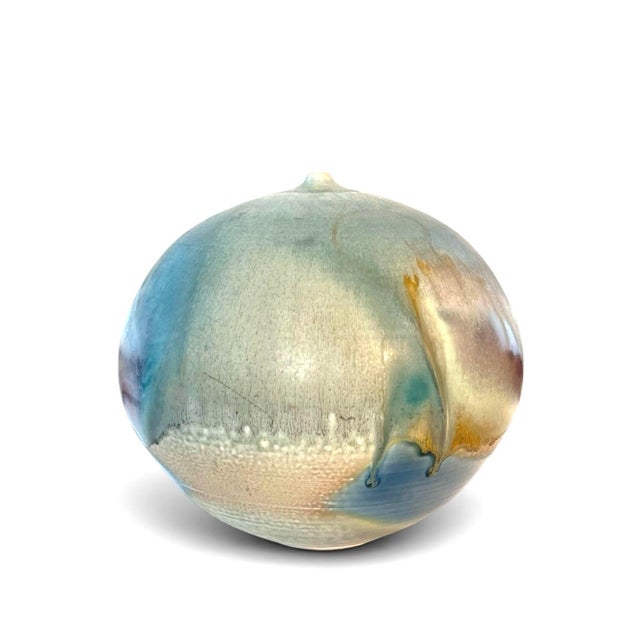 Modern Vintage Studio Pottery Moon Pot For Sale - Image 3 of 6