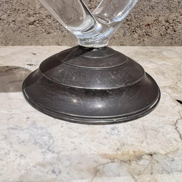 Mid-Century Modern Wm. Rogers Mid-Century Modern Sterling Silver & Glass Candelabra, Usa For Sale - Image 3 of 10