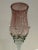 Hand-blown studio art glass wine goblet by John Deeble, signed “Deeble” on the underside of the bowl. The form features a...