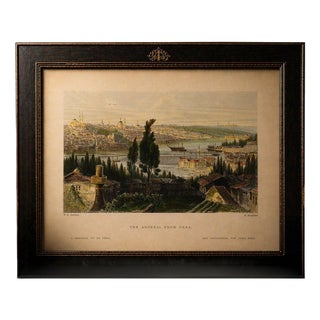 After Bartlett, Bosporus Harbor View from Pera, 1839, Engraving For Sale