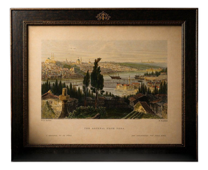 After Bartlett, Bosporus Harbor View from Pera, 1839, Engraving